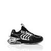 Sneaker PLEIN SPORT "The Thunder Stroke Gen.x.02.", Gr. 41, Normalschaft, 0291, schwarz, nickel, Schuhe