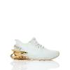 Sneaker PLEIN SPORT "Thunder Force Genx", Gr. 45, Normalschaft, 0116, weiß, gold, Schuhe