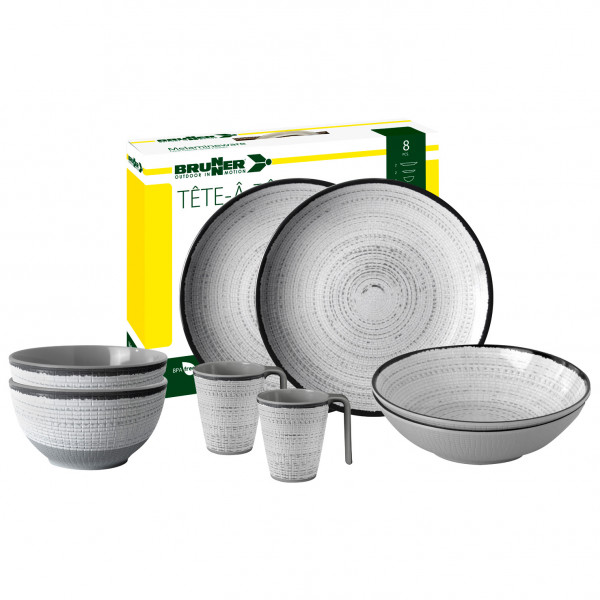 Brunner - Set Tête-À-Tête - Geschirr-Set Gr One Size grau