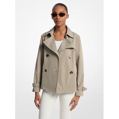 Michael Kors Cropped Trench Coat Green M