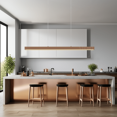 Luka | Minimalistic Pendant Light | Copper / Medium / Warm White (3000k) | Living Room Lighting | Indoor Lighting | MOD LIGHTING