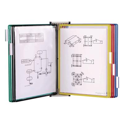 djois(R) by Tarifold Wall Unit Reference Starter Set, 10 Wire-Reinforced Pockets (TFIW291)