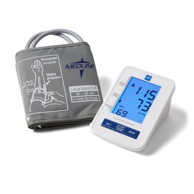 Medline Automatic Digital Blood Pressure Monitor with Large Adult Cuff, 1 EA (MDS4001LA)