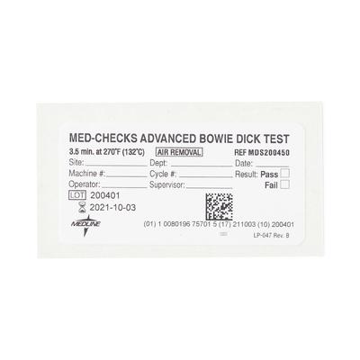 Medline Advanced Bowie-Dick Test, 30-Pack, 120/CS (MDS200450)