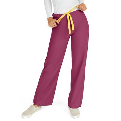 Medline AngelStat Unisex Reversible Scrub Pants with Drawstring Waist, Raspberry, Size 4XL, Angelica Color Code, 1/EA (600NTR4XL-CA)