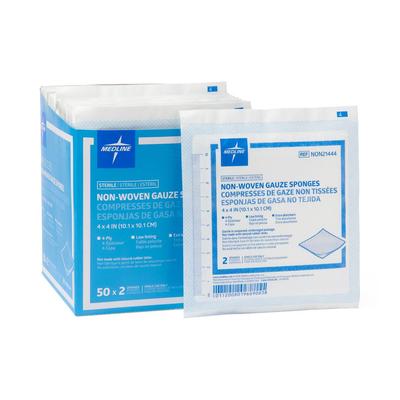 Medline Gauze Sterile Nonwoven 4-Ply Sponges, 4