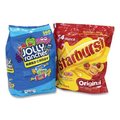 National Chewy and Hard Candy Party Asst, Jolly Rancher/Starburst, 8.5 lbs Total, 2 Bag Bundle (GRR600B0003) (GRR600B0003)