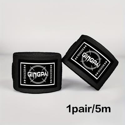 TEMU Gingpai Boxing Hand Wraps - 1.5m//5m Lengths, Polyester Bandage For Fitness, , Muay Thai &