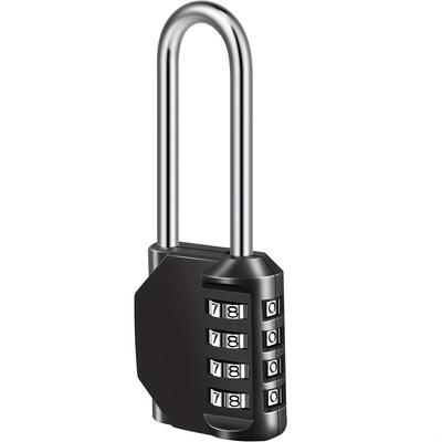 TEMU Oductsen 4-digit Combination Padlock, Mechanical Twist Dial, No Battery Required, For Gym Lockers, Fence, Toolbox, Boxes, Cabinet Storage, Painted Finish