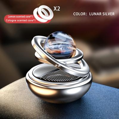 TEMU Creative Solar Rotating Car Aroma Ornaments Car Interior Decoration With Solid Car Perfume Aroma Tablets Car Air Freshener