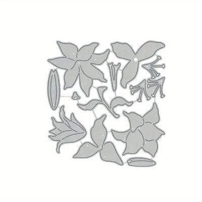 TEMU Jit: A Cutting Die For Lily Splicing Decoration, To Cutting Die Category, Suitable For Diy Embossed Paper, Mold, Greeting Card Envelope Production.