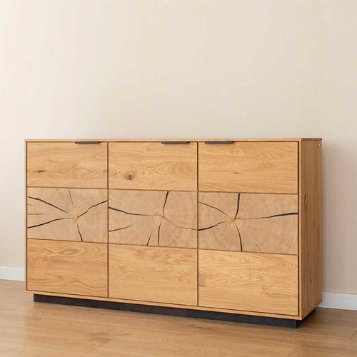 Sideboard Kommode aus Eiche Massivholz mit Metallgriffen