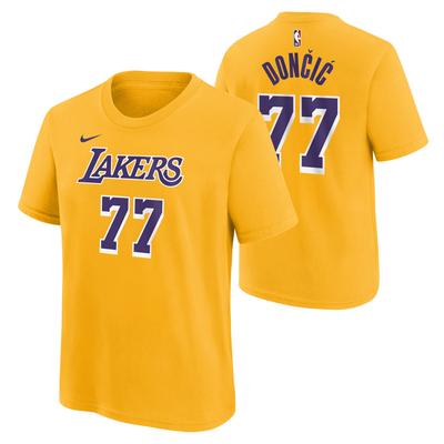 Los Angeles Lakers Nike Icon Name & Nummer T-Shirt – Luka Doncic – Jugendliche Image