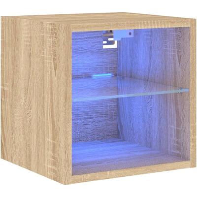 TV-Wandschrank mit LED-Leuchten Sonoma-Eiche 30x28,5x30 cm Vidaxl Image