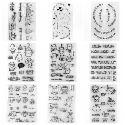 Calendar Critters Clear Stamp Rainbow Rubber Silicone Stamps For DIY Scrapbooking Album Card Making Decoration Paper Craft