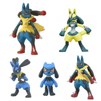 TAKARA TOMY Pokemon Figures Riolu Mega Lucario Models Children Model Toys 4.5cm-6cm Exquisite Model Perfect Collections Gifts