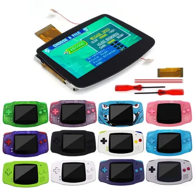Hispeedido Laminated Screen IPS V5 HD Backlight Kit for GBA Easy to Install With Pre-cut Shell