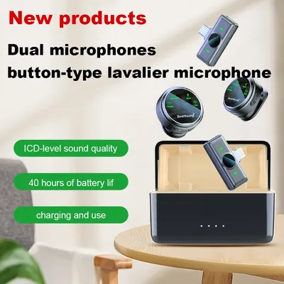 Zealsound Wireless Magnetic Button Lavalier Lapel Microphone for iPhone Android Phone Youtube Live