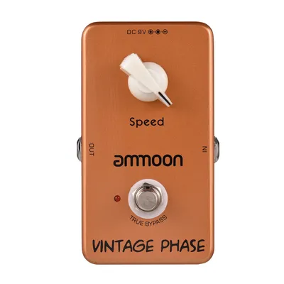 ammoon AP-03 Vintage Phase Phaser Guitar Effect Pedal True Bypass ​Aluminum Alloy Guitar Accessories