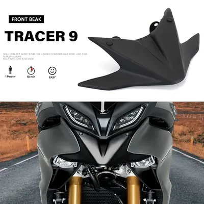 2021 2022 2023 Motorcycle Beak Nose Cone Extension Front Fender Fairing Winglets For Yamaha Tracer 9
