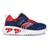 Sneaker GEOX "J ASSISTER BOY Blinkschuh", Kinder, Gr. 34, blau (navy, rot), Textil, Synthetik, sportlich, Schuhe, Sportschuh, Klettschuh mit auffällig blinkender Sohle