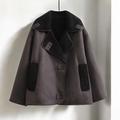 Cappotto in montone da donna, giacca invernale oversize, cappotto in pelliccia sintetica, stile aviatore vintage, capospalla caldo, regalo per lei