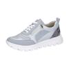 Plateausneaker WALDLÄUFER "H-AJALA", Damen, Gr. 7,5 (41), blau (hellblau), Nubukleder, Textil, kontrastfarbene Details, sportlich, Schuhe, Halbschuh, Schnürschuh, Freizeitschuh mit Kontrastbesätzen, Weite H