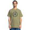 T-Shirt DC SHOES "DC Corpo", Herren, Gr. XL, grün (deep lichen grün), 75% Baumwolle, 25% Baumwolle, Kurzarm, Shirts