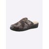 Clog BELVIDA, Damen, Gr. 38, schwarz (schwarz, bedruckt), Veloursleder, Basic, Schuhe Clog Hausschuh Pantoffeln
