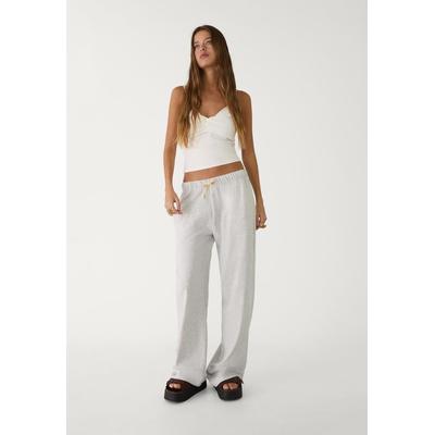 Stradivarius Jogger trousers with cord Grey melange L