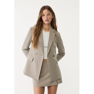 Stradivarius Slim fit double-breasted blazer Brown L