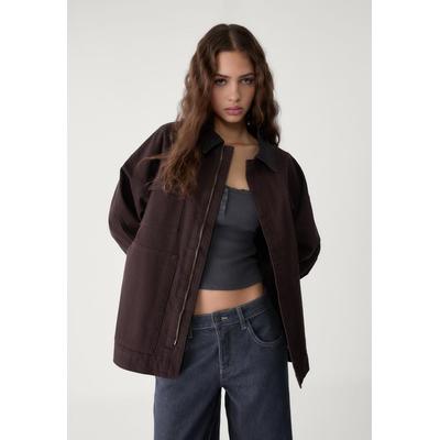 Stradivarius Contrast multi-pocket jacket Brown L