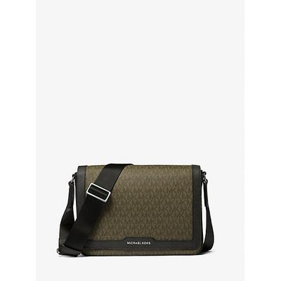 Michael Kors Hudson Signature Logo Crossbody Bag Green One Size