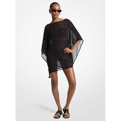 Michael Kors Studded Chiffon Caftan Black M-L