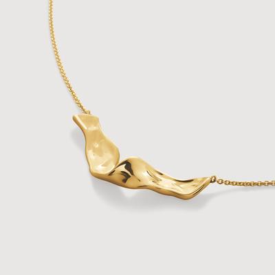 Gold Wave Chain Necklace