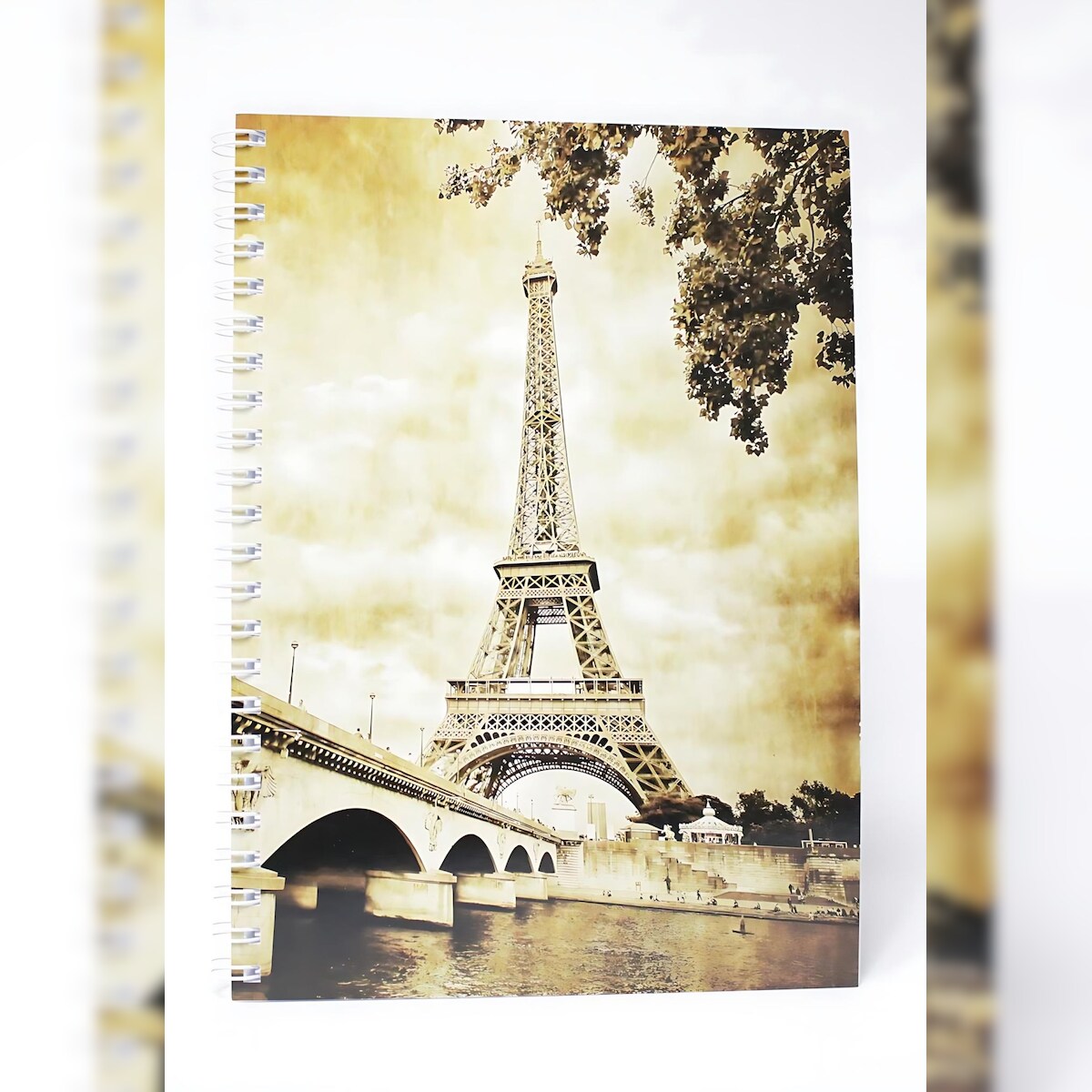 ADINA Premium Collegeblock "Eiffelturm" A4 blanko 80 Blatt 90g/qm Image