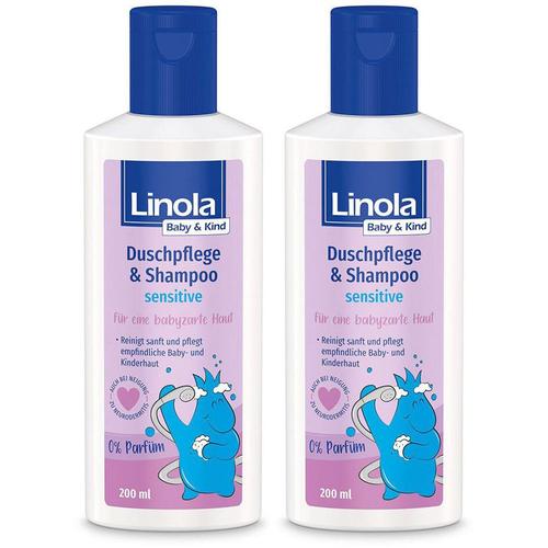 2x Linola Baby & Kind Duschpflege Shampoo sensitive 2x200 ml Duschgel