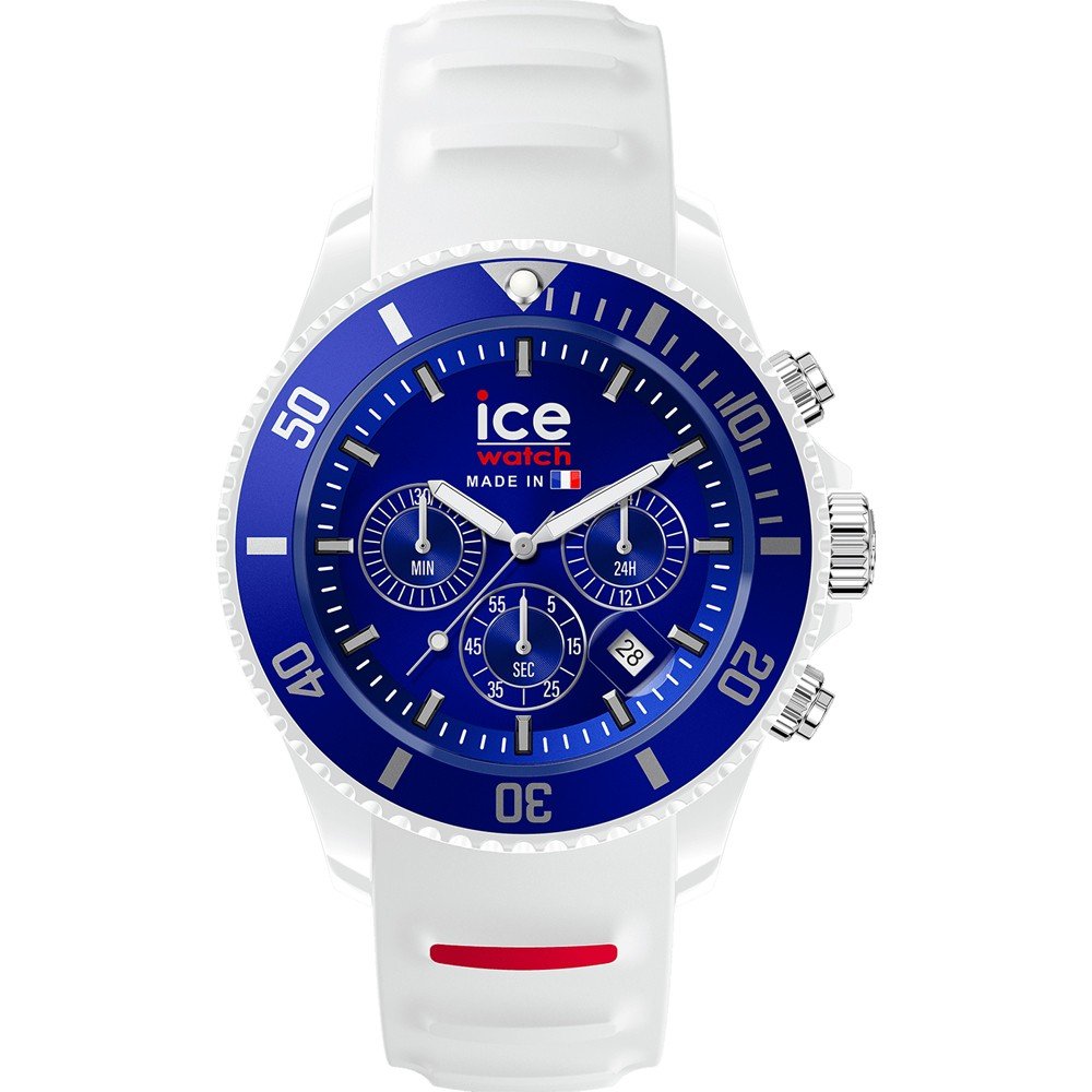 Ice-watch Ice Watch Ice Cocorico - Chrono - Blue White Red Mens 023252 Silicone - One Size | Ice-watch Sale | Discount Designer Brands