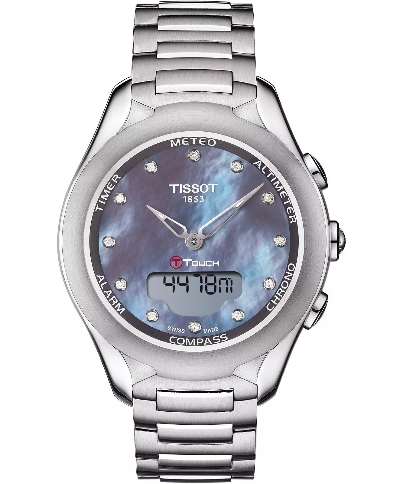 Tissot T-touch Solar Womens Silver Watch T0752201110601 Stainless Steel - One Size | Tissot Sale | Discount Designer Brands