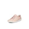 Schnürschuh ECCO "Ecco Soft 2.0", Damen, Gr. 41, rosa (rosé), Leder, sportlich, Schuhe, Freizeitschuh, Halbschuh, Schnürschuh mit dezenter Logo Prägung