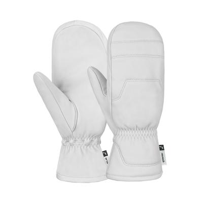 Fäustlinge REUSCH "Sense Mitten", Damen, Gr. 6, weiß, 50% Polyester, sportlich, Handschuhe, mit winddichter und atmungsa