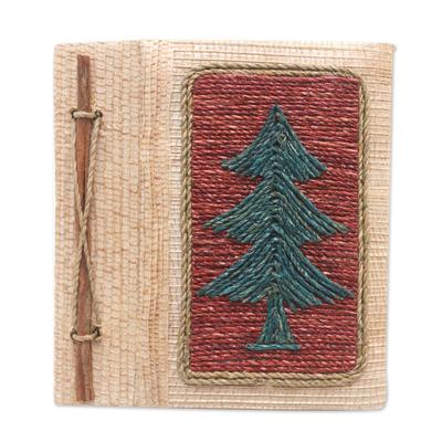 Novica Handmade Forest Memories Natural Fiber Journal