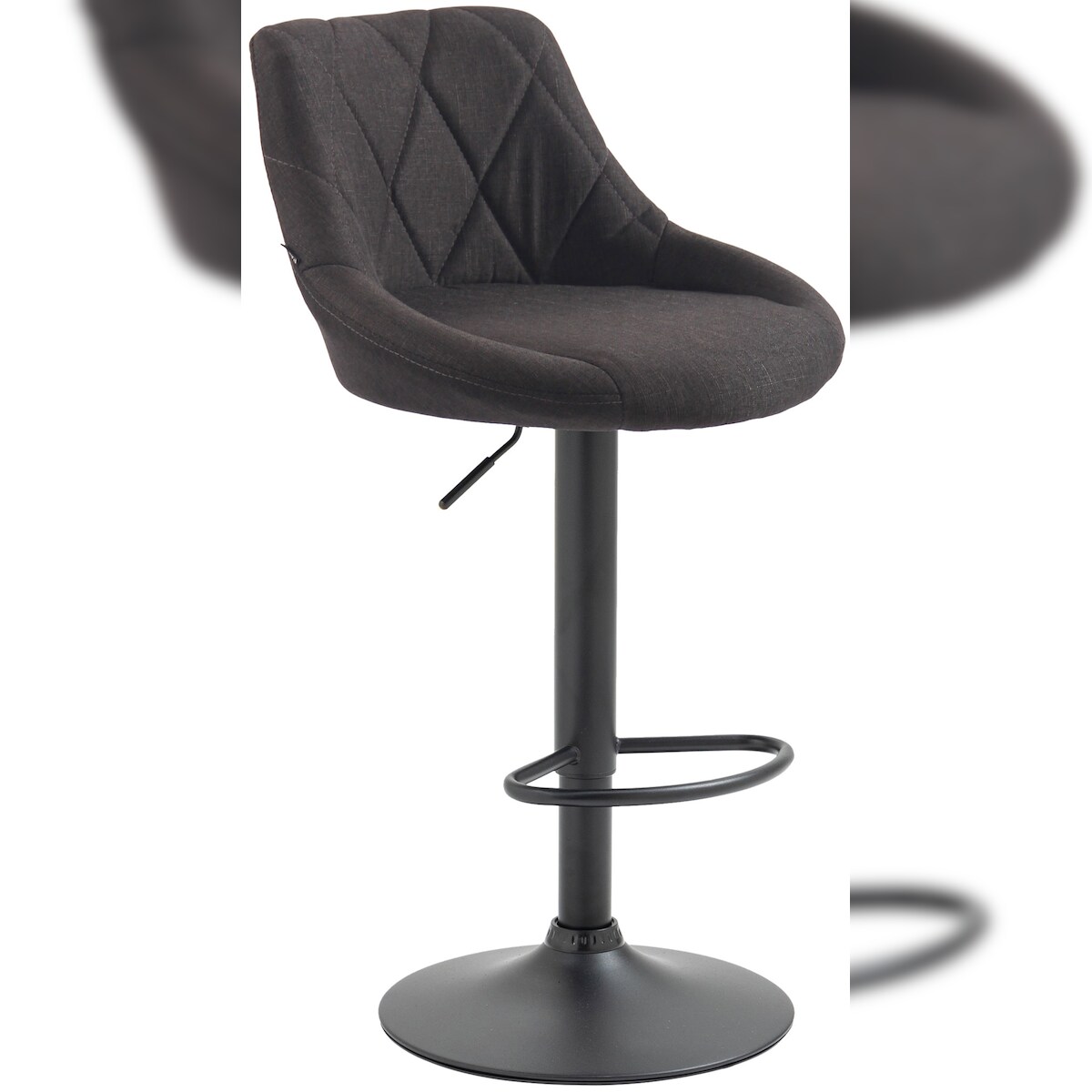 CLP Barhocker Lazio Stoff dunkelgrau/schwarz Image