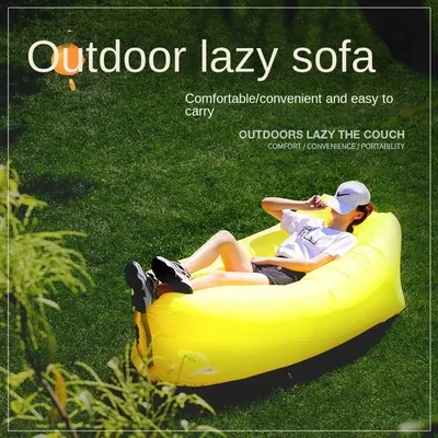 Outdoor Tik Yin Netzwerk Red Air Lazy aufblasbare Sofatasche Tragbare Camping Sofa Matratze Musik Festival Konzert Liege