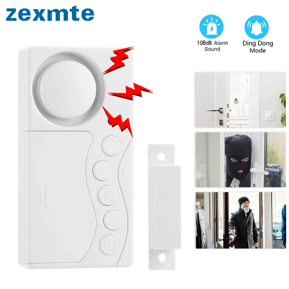 Zexmte Tür Fenster Sicherheits alarm drahtlose Zeit verzögerung Türöffnung sensor Diebstahls icherung Smart Home Kühlschrank Sicherheits schutz Image