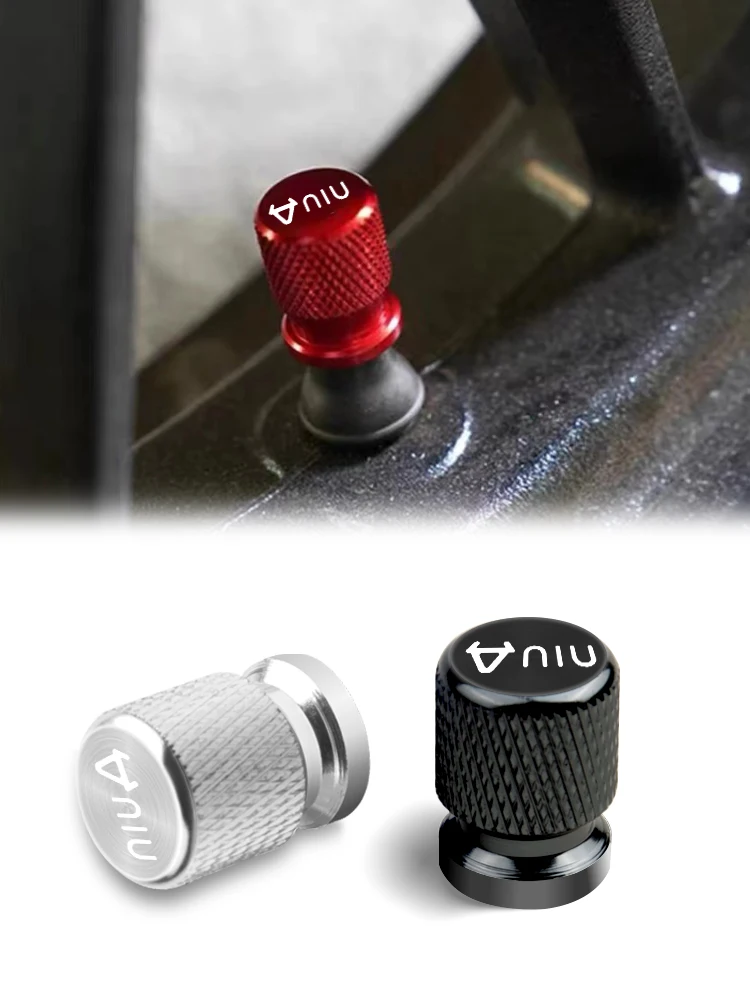 2 Stück Motorradzubehör für NIU M1 M+ N1S NGT N1 U1 U+ US U+a U+b UQI Aluminiumlegierung Reifenventil Air Port Stem Cover Caps Image
