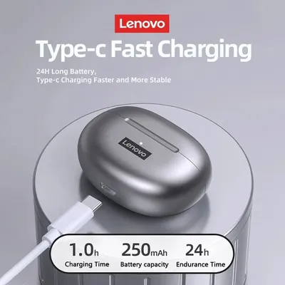 Lenovo LP5 Bluetooth-Ohrhörer, HiFi-Musik-Kopfhörer, kabellose Kopfhörer, Sport-HD-Anruf-Headset mit Mikrofon, Ohrhörer, 2025, neue Wahl Image