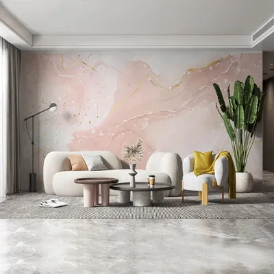 Benutzer definierte 3d Wandbild wasserdichte Leinwand moderne ins Stil Marmor rosa Tapete für Image