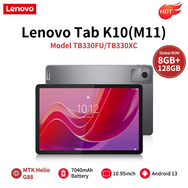 Lenovo Tab K10 M11 8GB 128GB WLAN LTE MTK Helio G88 Global Rom Android 13 Tablet 11'' 90Hz Display GPS PAD Akku 7040mAh Image