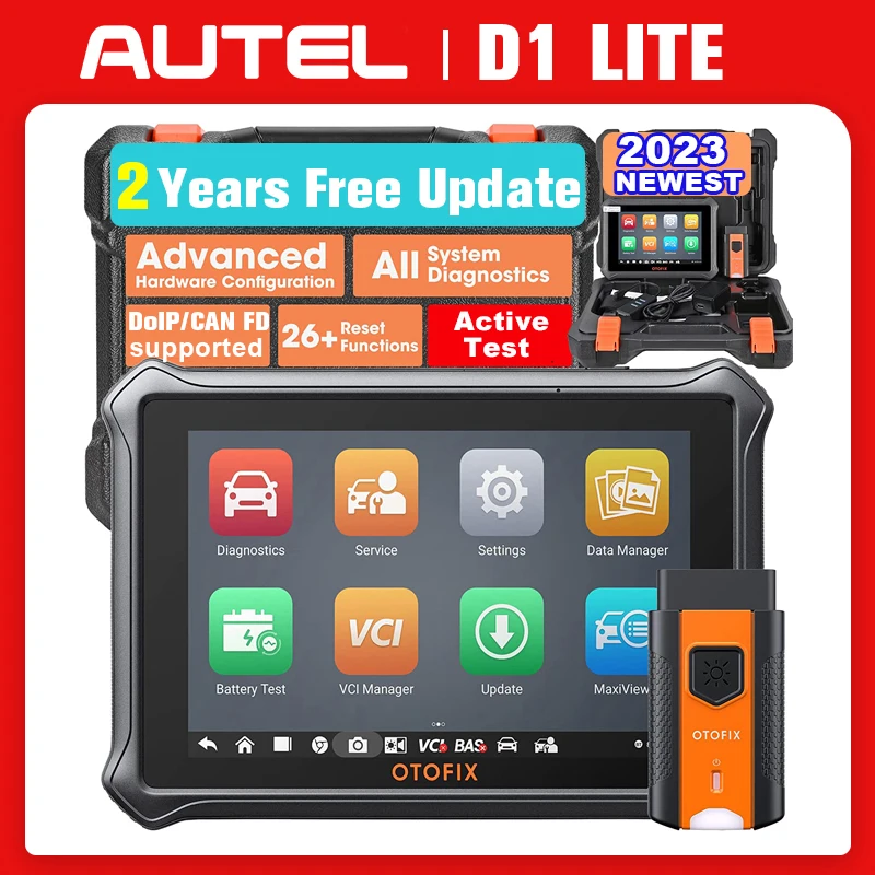 OTOFIX D1 Lite Kfz-OBD2-Scanner, 2-Jahres-Update, bidirektionale Steuerung, alle Systemdiagnose-Scan-Tools FCA SGW CAN FD & DoIP Image
